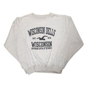 Wisconsin Dells Sweater Sweatshirt By Basix Of America Cozy Fuzzy Women's Large